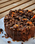 Octobre gâteau solo - Pomme, épices chai, pacane et caramel érable