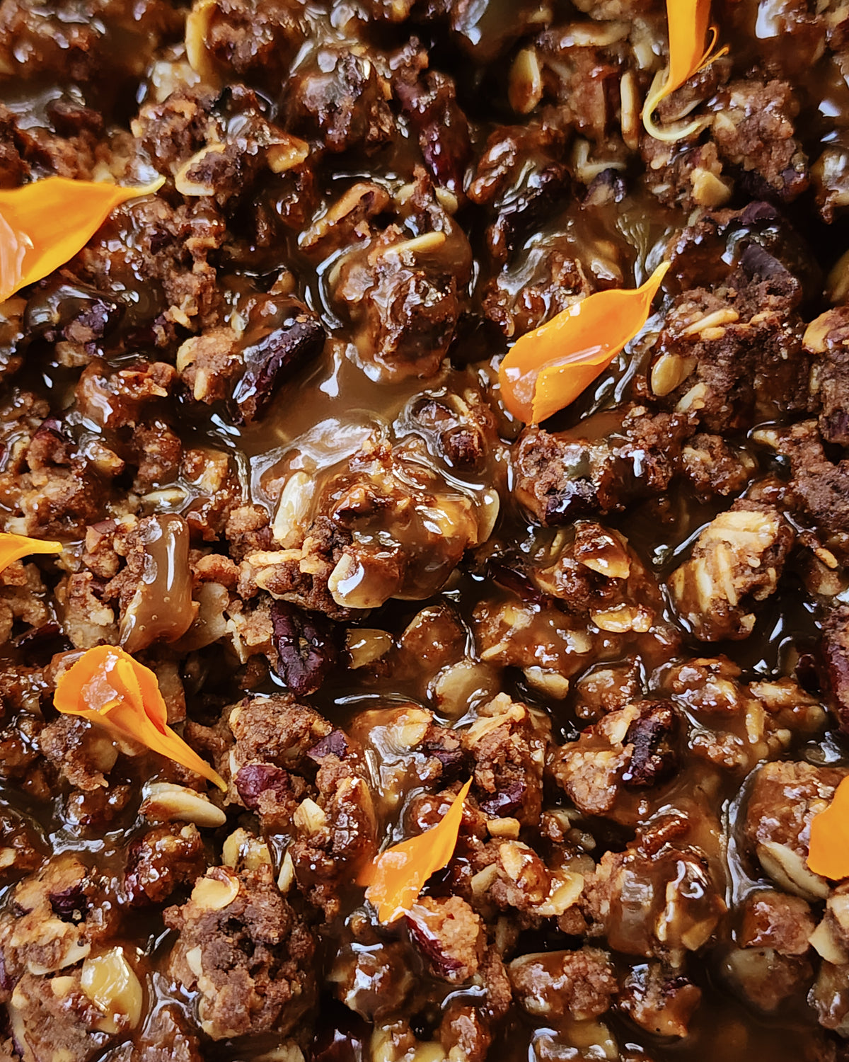 Octobre gâteau solo - Pomme, épices chai, pacane et caramel érable